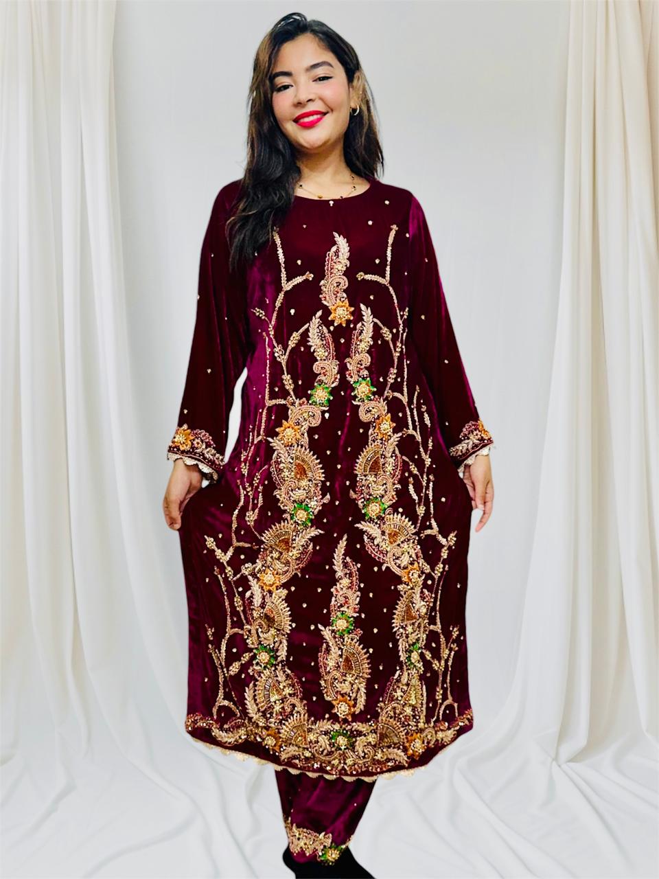 Robe Pakistanaise Traditionnelle Élégante 02